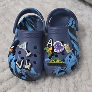 CROCS Kids Blue Water Shoes with Charms